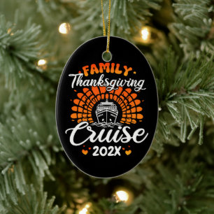 Familien Thanksgiving Kreuzfahrt Benutzerdefiniert Keramik Ornament