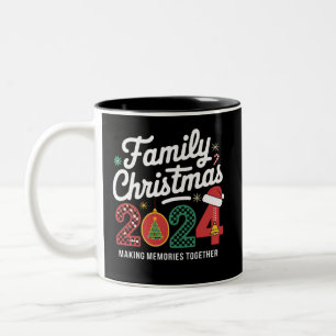 Familien-Weihnachten 2024 passendes Outfit Xmas Sq Zweifarbige Tasse