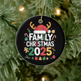 Familien-Weihnachten 2025 Crew-Gruppe passende Fam Keramik Ornament