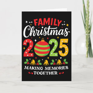 Familien-Weihnachten 2025 passende Gruppen-Dinner- Karte