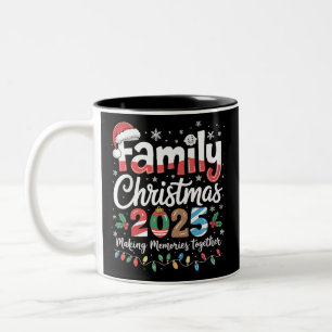 Familien-Weihnachten 2025 passendes Outfit Xmas Sq Zweifarbige Tasse