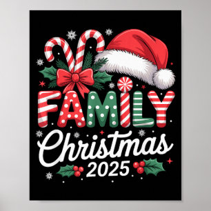 Familien-Weihnachten 2025 Xmas passende Pyjamas Poster