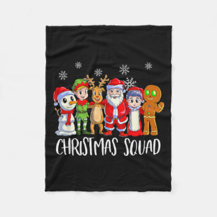 Familien-Weihnachts-Mannschaft Santa Rentier Elf Fleecedecke