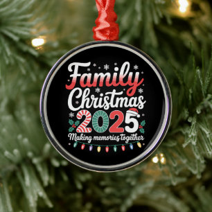 Familien-Weihnachts-Outfit 2025 passende Kleidung Ornament Aus Metall