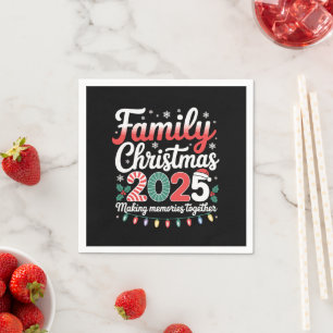 Familien-Weihnachts-Outfit 2025 passende Kleidung Serviette