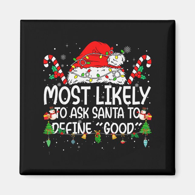 Familien-Weihnachts-Paar 'Most Likely To' fragt Sa Magnet (Vorne)