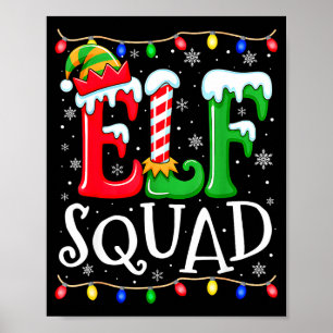 Familien-Weihnachts-Pyjamas-Elfen-Xmas-Mannschaft Poster