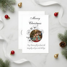 Familien-Weihnachtsfoto-Karte
