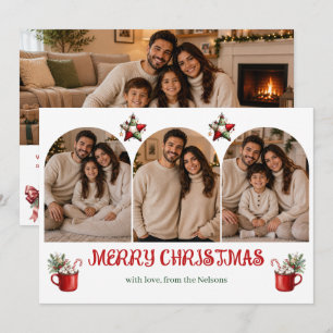 Familien-Weihnachtsfoto-Karte Festtagsgruß Feiertagskarte