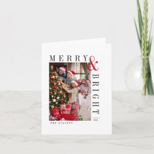 Familien-Weihnachtsfoto Karte Moderne Schrift Feie