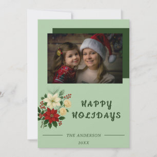 “Familien-Weihnachtskarte Frohe Feiertage Fotoka Dankeskarte
