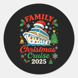 Familien-Weihnachtskreuzfahrt 2025 Passende Famili Runder Aufkleber
