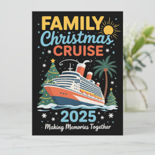 Familien-Weihnachtskreuzfahrt 2025 passende Weihna Feiertagskarte