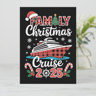 Familien-Weihnachtskreuzfahrt 2025 passende Weihna Feiertagskarte