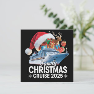 Familien-Weihnachtskreuzfahrt 2025 passende Weihna Feiertagskarte
