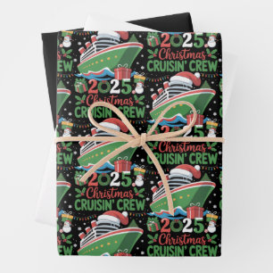 Familien-Weihnachtskreuzfahrt 2025 passende Weihna Geschenkpapier Set