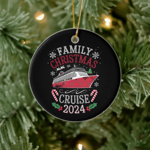 Familien-Weihnachtskreuzfahrt-Truppe 2024 Passende Keramik Ornament