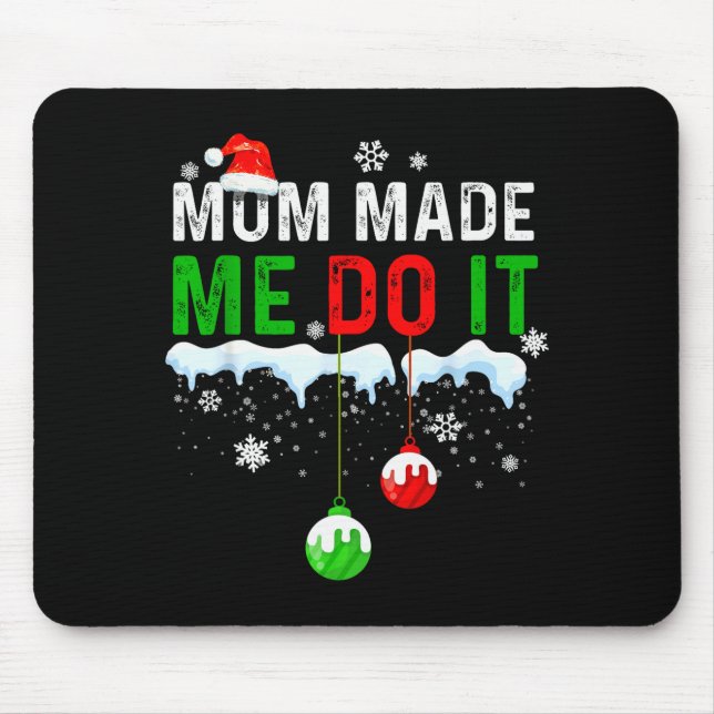 Familien-Weihnachtspyjamas passend Mom hat mich da Mousepad (Vorne)