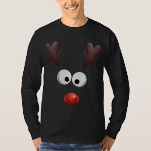 Familien-Weihnachtsren-Gesichts-Zusammenbringen T-Shirt
