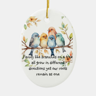 Familien wie Äste auf einem Sprichwort Keramik Ornament