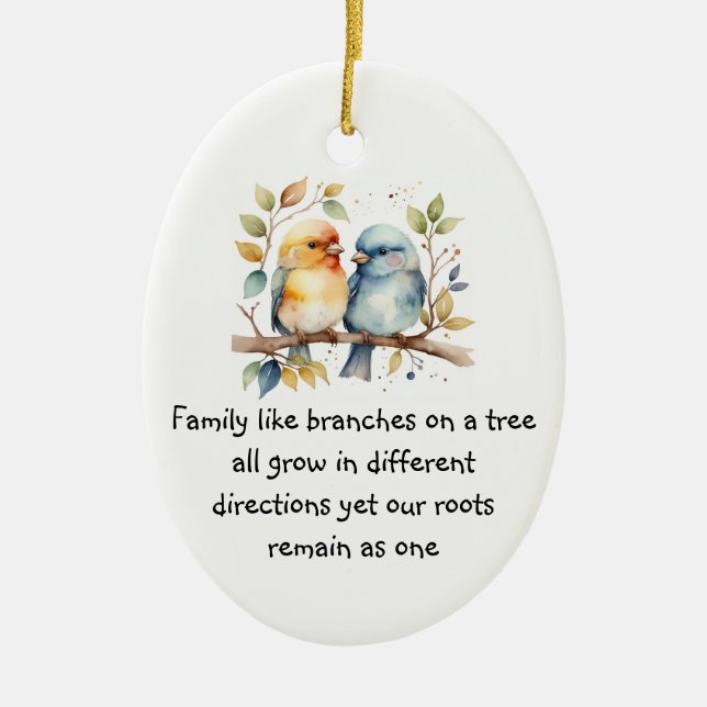 Familien wie Äste auf einem Sprichwort Keramik Ornament (Vorne)