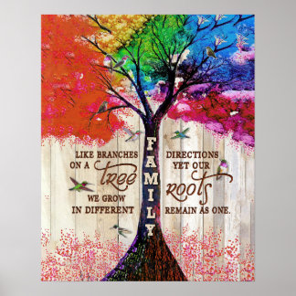 Familien wie Zweige auf einem Baum Poster