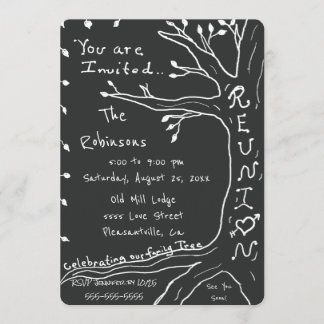 Familien-Wiedersehen-einfacher Stammbaum Einladung