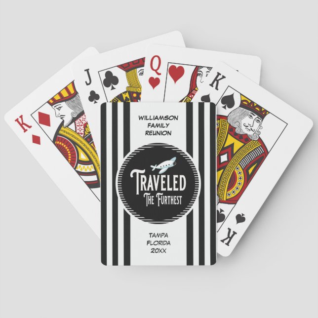 Familien-Wiedersehen-Preis reiste das weiteste Spielkarten (Rückseite)