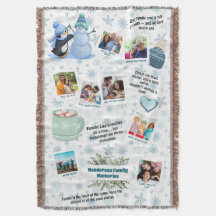 Familien-Winter-Erinnerungen Collage – Schneeflock