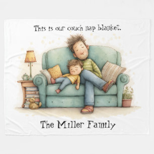 Familien-Wurfdecke "Das ist unsere Couch-Nap-Decke Fleecedecke