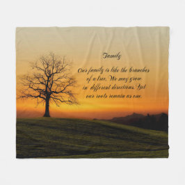 FAMILIEN-ZITAT FLEECEDECKE