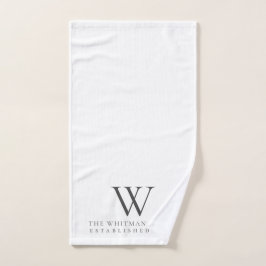 Familien-Zuhause-Monogramm Handtuch