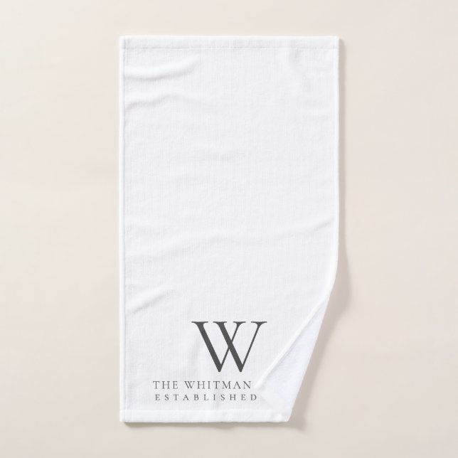 Familien-Zuhause-Monogramm Handtuch (Handtuch)