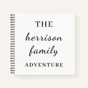 Familienabenteuer Modernes Minimaldesign Notizbuch