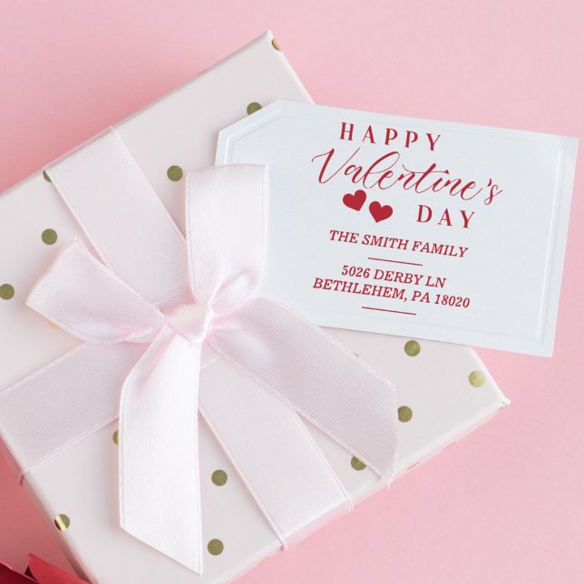 Familienadresse des modernen Happy Valentine Day H Gummistempel (Von Creator hochgeladen)