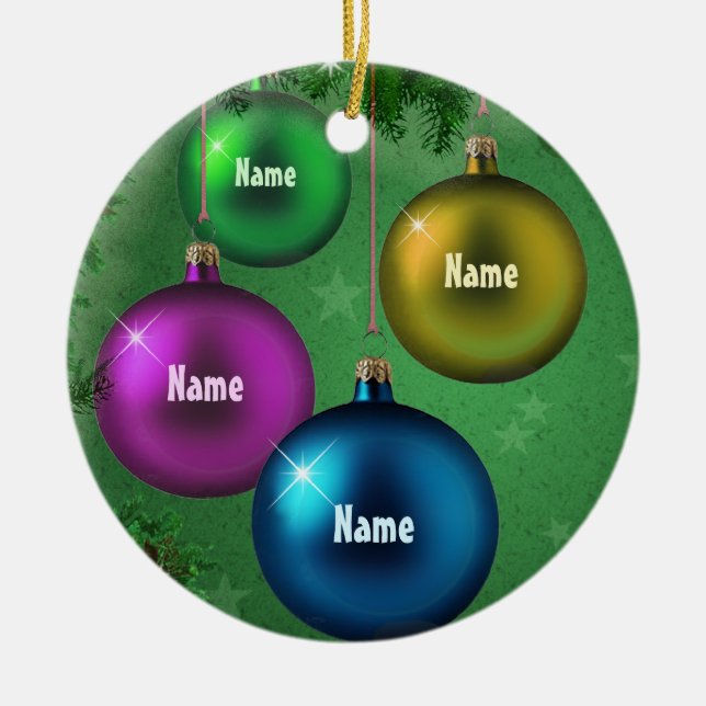 Familienafar (anpassbar) keramikornament (Vorne)