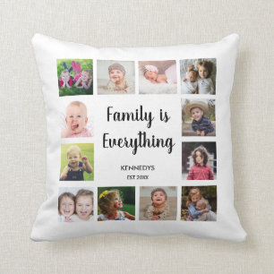 Familienangebot 12 Foto Collage Kissen