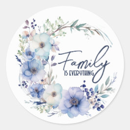 Familienangebot in Boho Kranz Runder Aufkleber