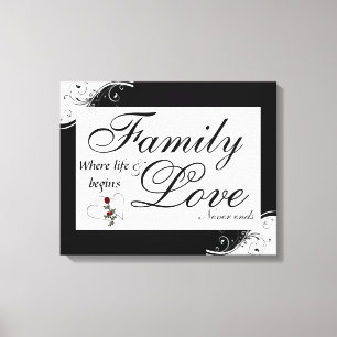Familienangebot/überzogene Canvas Leinwanddruck