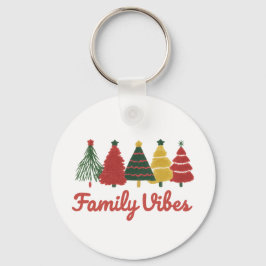 Familienatmosphäre – Cozy Weihnachtsbaum-Design Schlüsselanhänger