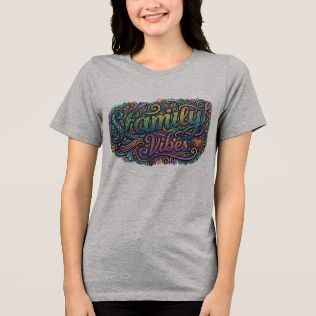 Familienatmosphäre Tri-Blend Shirt (Vorderseite)