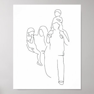 Familienausdruck, Familienportrait, Liebe, Geschen Poster