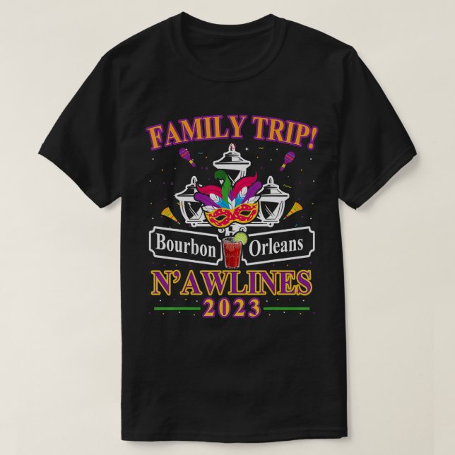 Familienausflug 2023 New Orleans Urlaub Par T-Shirt (Design vorne)