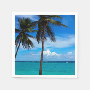 Familienausflug Beach Urlaub Guadeloupe Karibik Serviette
