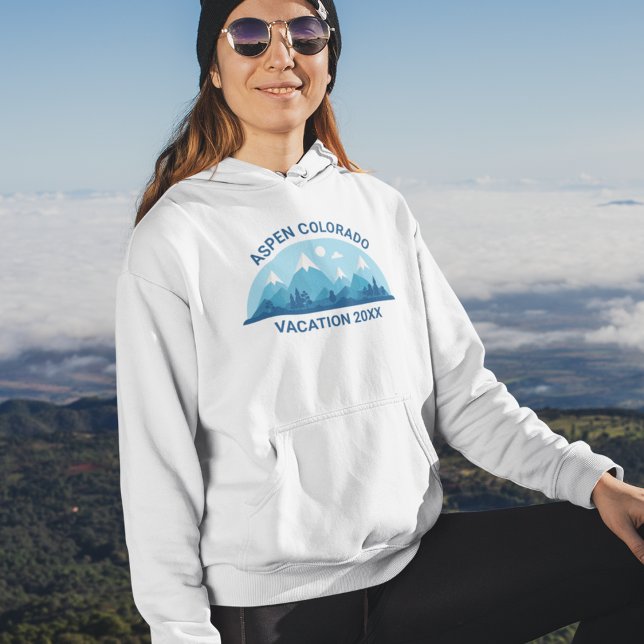 Familienausflug Custom Colorado City Blue Mountain Hoodie (Von Creator hochgeladen)