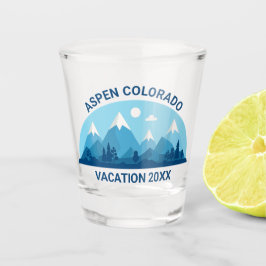 Familienausflug Custom Colorado City Blue Mountain Schnapsglas