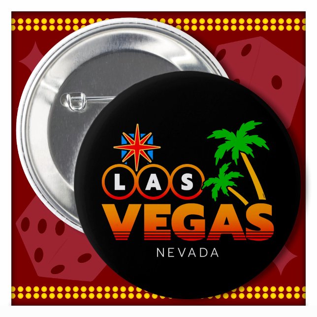 Familienausflug Souvenir Las Vegas Urlaub Button (Von Creator hochgeladen)