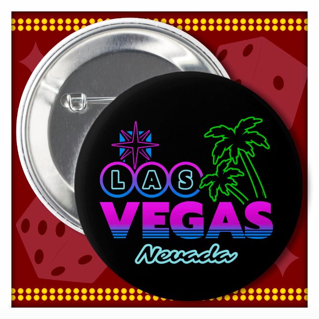 Familienausflug Souvenir Las Vegas Urlaub Button (Von Creator hochgeladen)