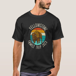 Familienausflug von Bison YELLOWSTONE 2023 T-Shirt