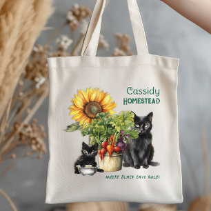 Familienbauernhof Katzen regieren Spruch Tragetasche
